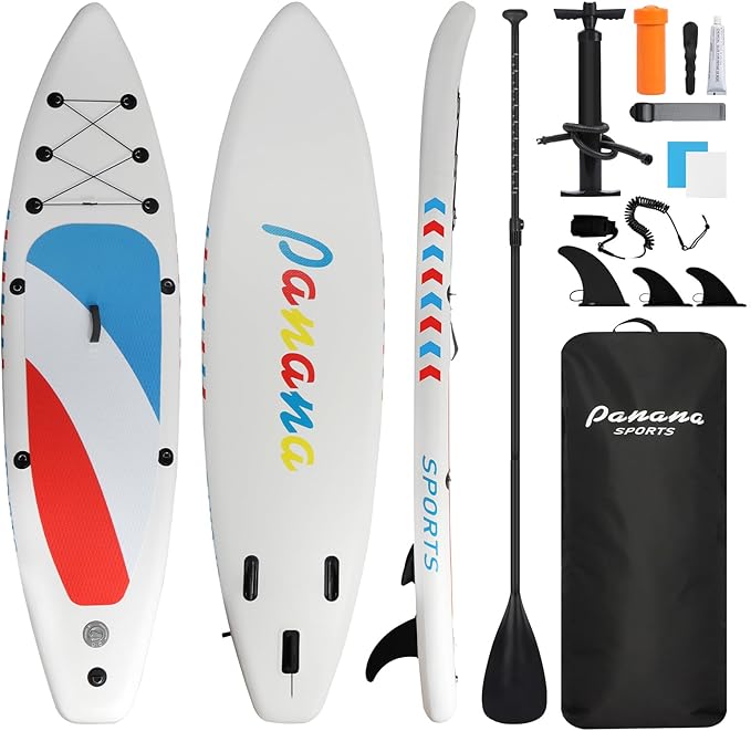 Panana Inflatable Stand Up Paddle Board, 10'x31 x6 SUP with Premium Paddle Board Accessories Kit, Anti-Slip EVA Deck for Adults Youth of All Skill Levels-StrideForce Fitness