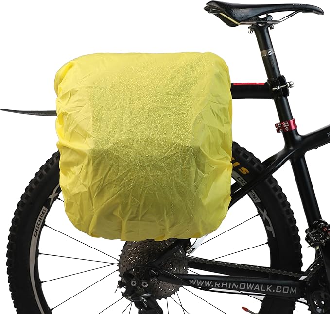 Rhinowalk Bike Pannier Bag 40L Double Pannier Bags Saddle Bags for Rear Rack Bicycles With Carrying Handle With Reflective Trim Professional Cycling Accessories-Grey-StrideForce Fitness