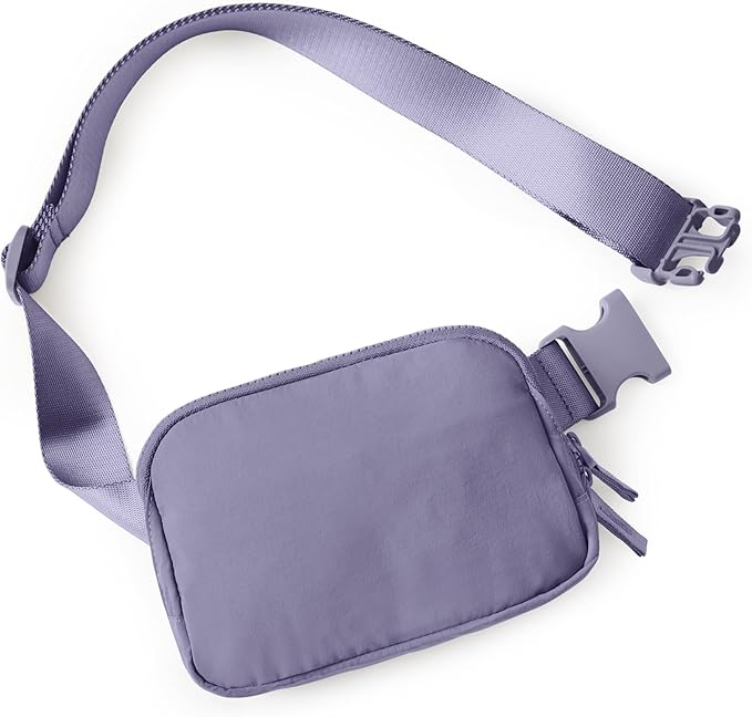 ODODOS Unisex Mini Belt Bag with Adjustable Strap Small Fanny Pack for Workout Running Traveling Hiking, Ultra Violet-StrideForce Fitness