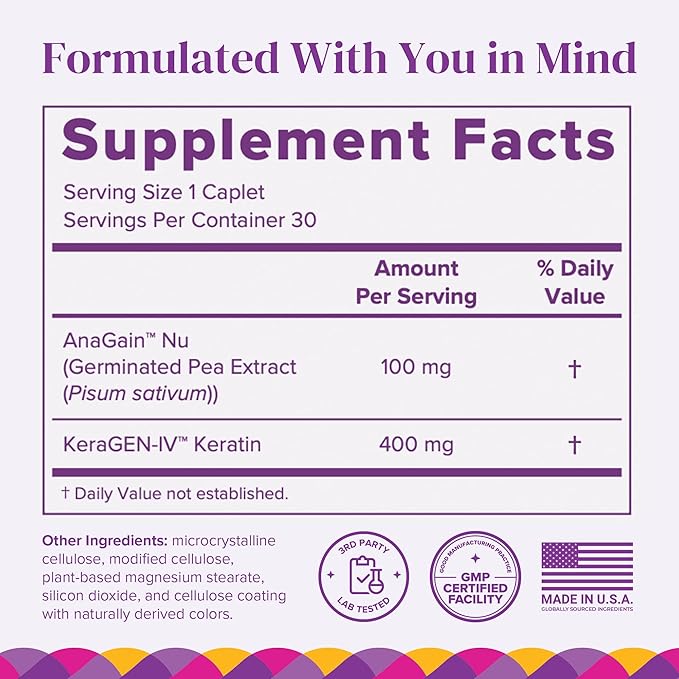 Barimelts Hair Health+ for GLP-1 Users and Bariatric Patients - Hair Growth Supplement Helps Reduce Visible Hair Thinning - 30 Smooth-Coated Caplets (1-Month Supply)-StrideForce Fitness