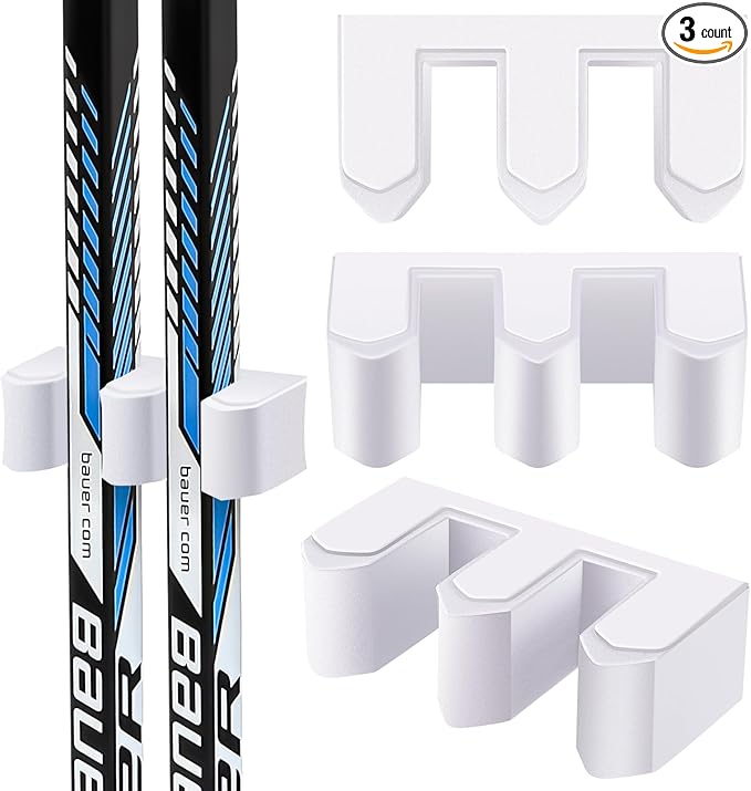 Yousoontic Hockey Stick Holder Wall Mount, 1-6 Stick Capacity, Ice and Field Hockey Organizer (Decor & Storage 2-in-1) for Home Garage Room Office Sports Decoration-StrideForce Fitness