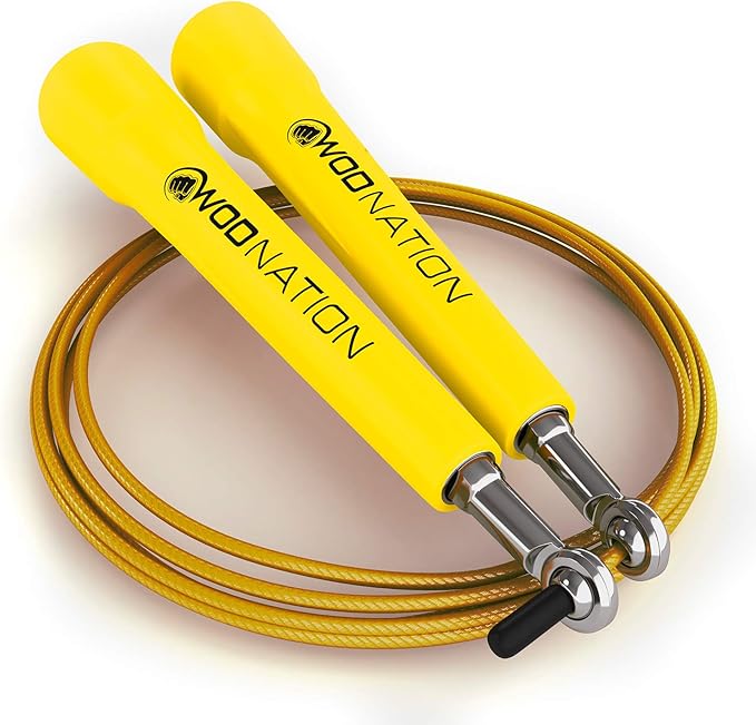 WOD Nation Adjustable Speed Jump Rope For Men, Women & Children - Blazing Fast Fitness Skipping Rope Perfect for Boxing, MMA, Endurance-StrideForce Fitness