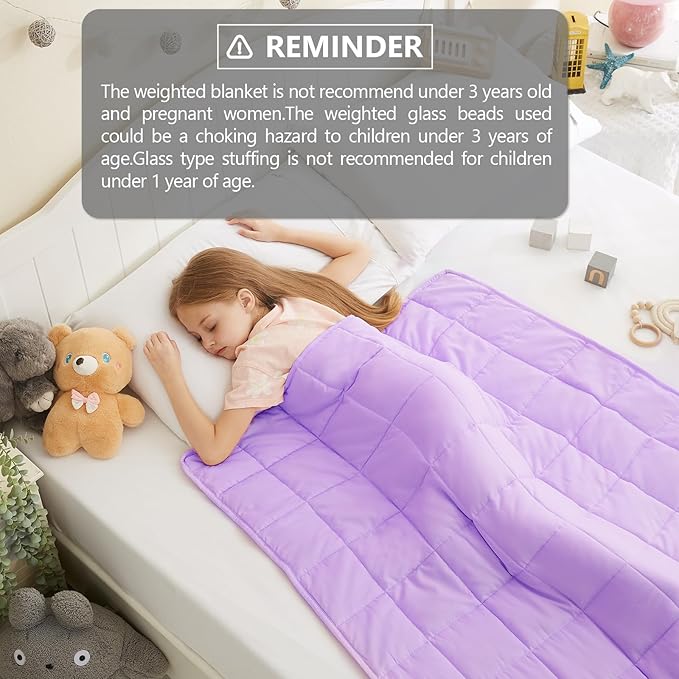 L'AGRATY Weighted Blanket - 40"x60" 10lbs Breathable Weighted Blanket Microfiber Material with Glass Beads-StrideForce Fitness