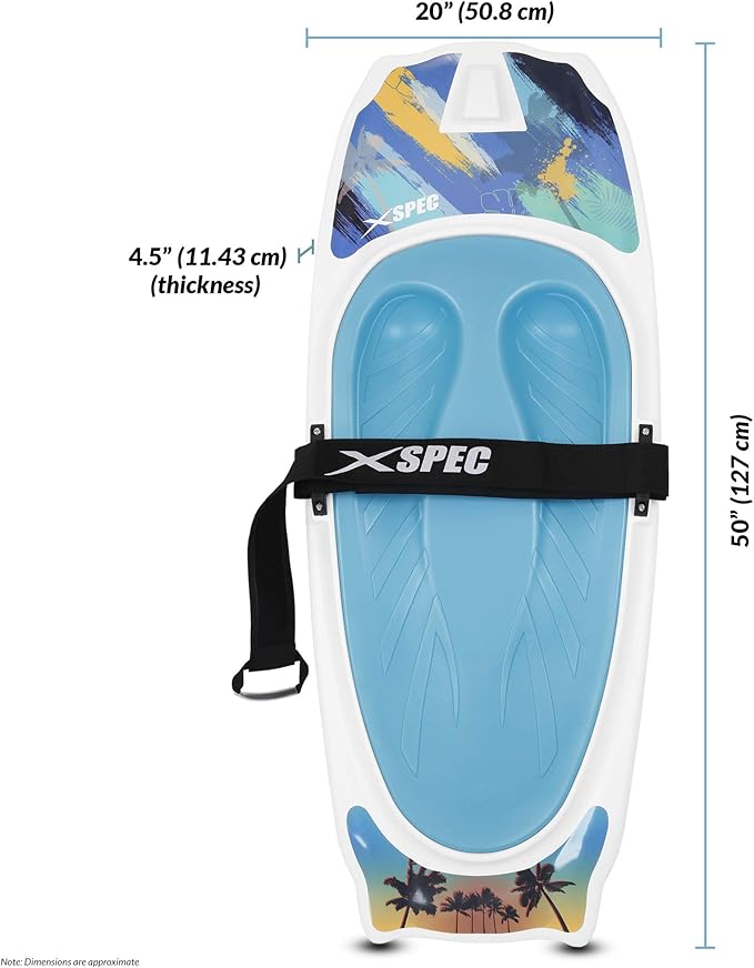 Xspec Kneeboard with Hook Strap for Knee Surfing Boating Waterboarding Kneeling with Padded Foam Surface for Kids, Teens & Adults-StrideForce Fitness