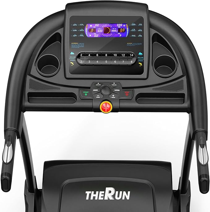 THERUN Incline Treadmill for Running and Walking, 300 lbs Weight Capacity Folding Treadmill with 0-15% Auto Incline, Wide Belt, 3.5HP, App, Heart Rate-StrideForce Fitness