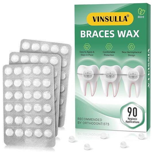 Orthodontic Wax for Braces Wax Individual Hygienic Packaging Dental Wax Dots (90PCS, Mint)