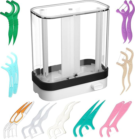 Empty Floss Pick Holder, Floss Pick Dispenser for Cleaning Teeth, Travel Floss Picks Case Flosser Dispenser, Flosser Holder