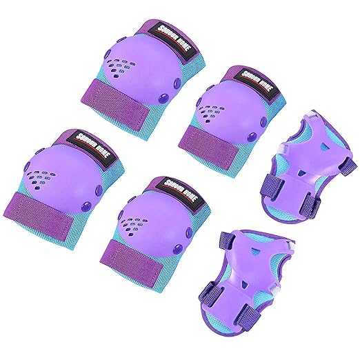 Youth/Kids Knee Pads Elbow Pads Wrist Guards Protective Gear Set for 3-15 Years Child Roller Skates, Skateboard, Cycling, Inline Skating, BMX Bike, Balance Bike, Scooter Riding and Other Outdoor Sports-StrideForce Fitness