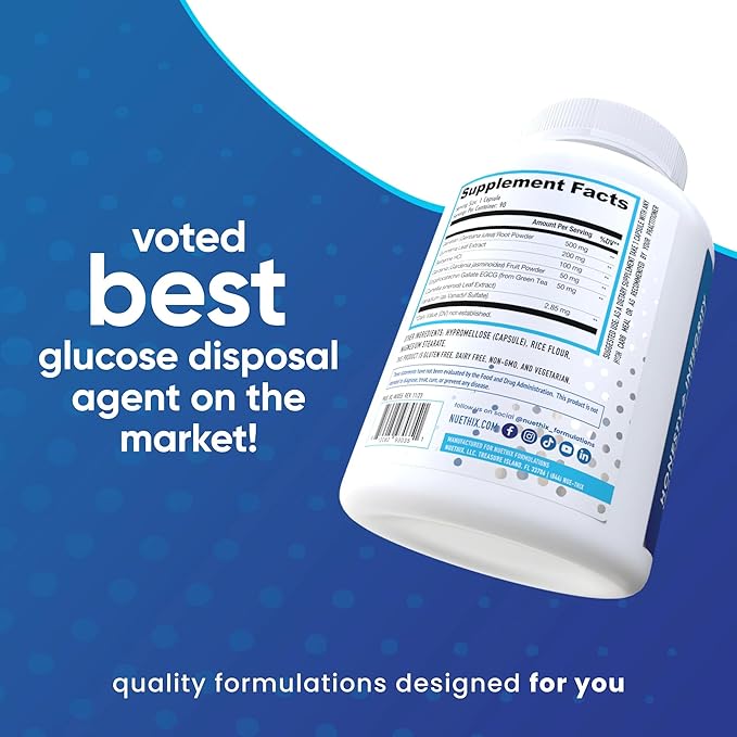 NuEthix Formulations GDA-MAX PRO, Double Berbine HCL Supplement, Supports Glucose Metabolism, Weight Management, Immune Support, Heart Health - Non GMO, Gluten Free, Dairy Free, 90 Count-StrideForce Fitness