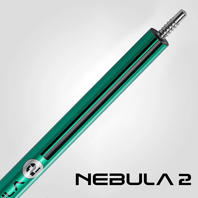 RHINO Nebula 2 Pool Cue - 100% Carbon Fiber Shaft & Composite Butt. Time Crystal Tip, Pro Taper Design, 12.4 mm,12.8 mm. 3/8-8 Joint, 3D Friction Grip. Low Deflection Pool Cue-StrideForce Fitness