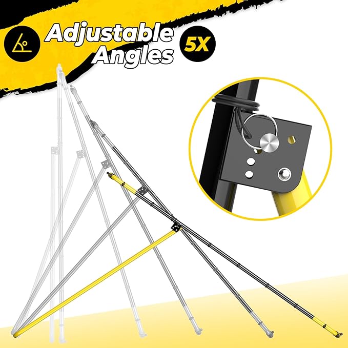 Adjustable Volleyball Rebounder Net Equipment 7x4 FT with Volleyball Practice for Adult Backyard Indoor Outdoor Training-StrideForce Fitness