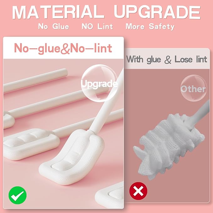 60PCS Baby Tongue Cleaner & 1PCS Finger Toothbrush Infant Mouth Cleaner Newborn Gum Cleaner Disposable Infant Oral Clean Stick Dental Care for Baby Toddler