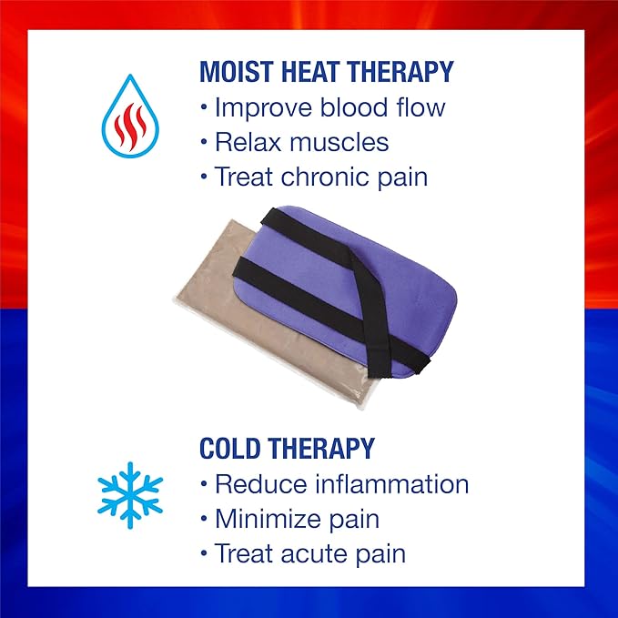 ThermiPaq Reusable Ice Pack and Hot Cold Pack For Injuries - Shoulder, Elbow, Ankles, Back and Knee Ice Pack, X-Large, 9.5 inches x 16 inches, Microwave Heating Pad-StrideForce Fitness