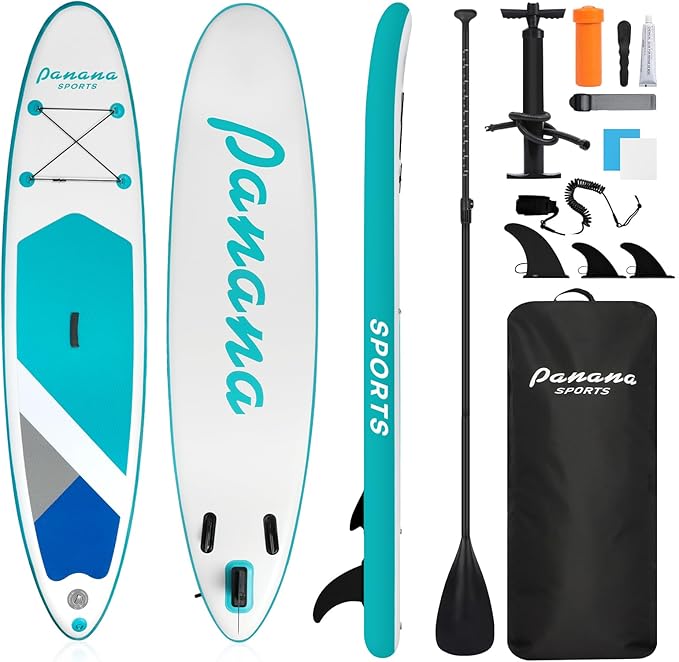Panana Inflatable Stand Up Paddle Board, 10'x31 x6 SUP with Premium Paddle Board Accessories Kit, Anti-Slip EVA Deck for Adults Youth of All Skill Levels-StrideForce Fitness