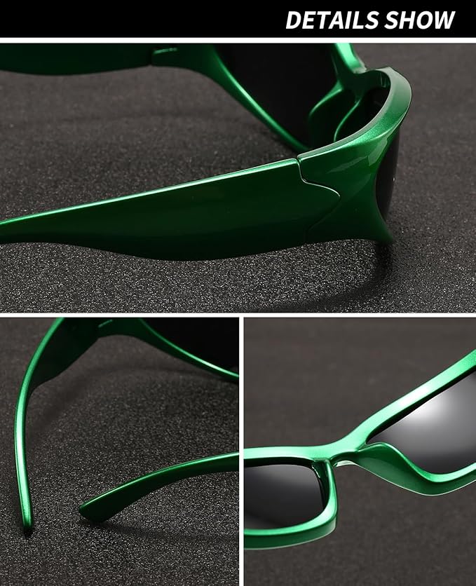 SOAR&EAGLE Y2K 3Pack Polarized sunglasses Wrap Around Men's Women's sunglasses Fashion Sport Shades Sun Glasses-StrideForce Fitness