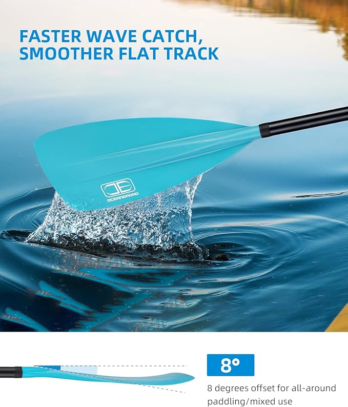 OCEANBROAD SUP Paddle - Adjustable Stand-Up Paddle for Paddleboard Kayak, Adjustable Aluminum Alloy Shaft with Reinforced Nylon Blades-StrideForce Fitness