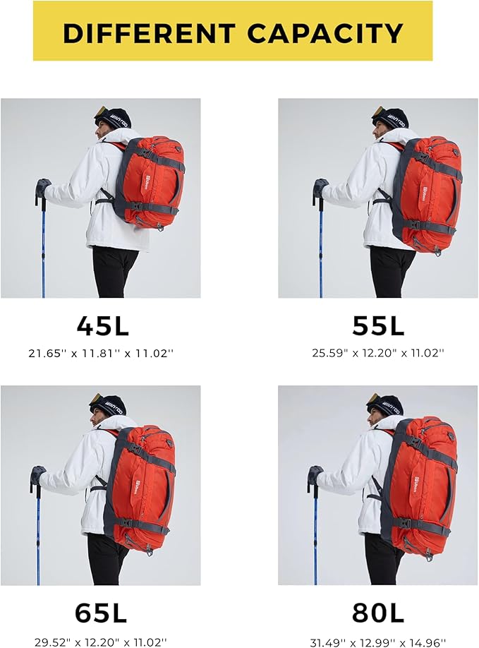 Ubon Large Duffel Bag Weekender Bags with Shoe Compartments 4-Way Sports Gym Backpack with Padded Straps Camping Traveling Duffle Bag-StrideForce Fitness