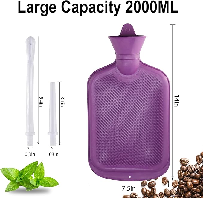 Enema Bag Kit with 5ft Hose Coffee Enemas at Home Water Shower Douche Colon Detox Cleanse Kit with Tubing, Tips, Clamp and Hook-StrideForce Fitness