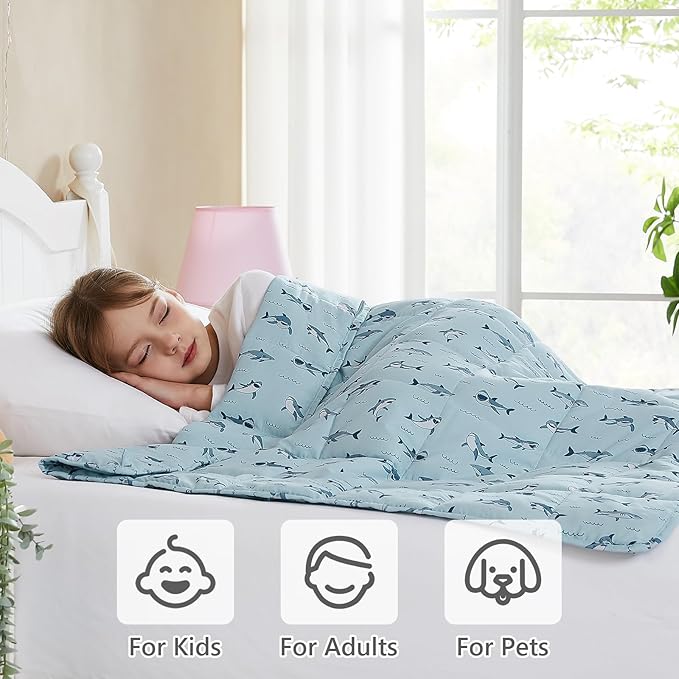 L'AGRATY Weighted Blanket - 36"x48" 3lbs Weighted Blanket Microfiber Material with Glass Beads Small Blanket for All-Season Summer Fall Winter Soft Thick Blanket-StrideForce Fitness