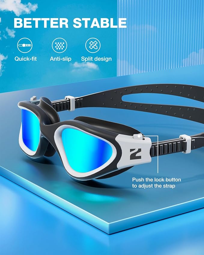 ZIONOR Swim Goggles, G1 SE Swimming Goggles Anti-fog for Adult Men Women-StrideForce Fitness