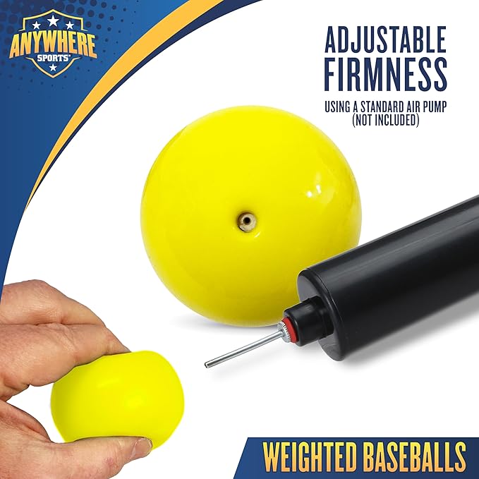 Weighted 16 oz Training Baseballs - Hitting & Pitching for All Skill Levels - Improve Power and Mechanics with Weighted Baseball Training Balls, 2.85” Diameter-StrideForce Fitness