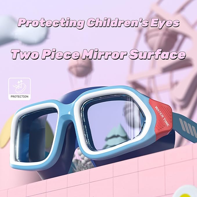 Kids Swim Goggles for Ages 4-12: Clear Vision, Wide View, No Leaks, Anti-Fog, UV Protection & Comfortable Fit-StrideForce Fitness