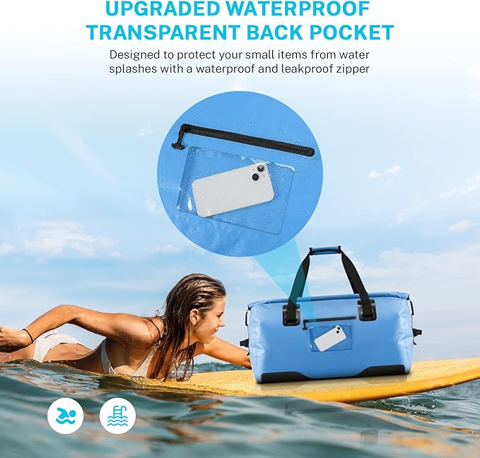 Gonex 40L 60L 80L Extra Large Waterproof Duffle Travel Dry Duffel Bag Heavy Duty Bag with Durable Straps & Handles for Kayaking Paddleboarding Boating Rafting Fishing-StrideForce Fitness