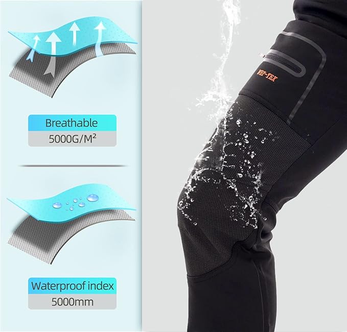 BenBoy Men's Snow Ski Outdoor Waterproof Windproof Fleece Cargo Hiking Pants-StrideForce Fitness