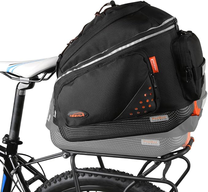 Ibera PakRak Touring Bicycle Seatpost/Disc/Non/Disc Rack and Quick Release Bag-StrideForce Fitness