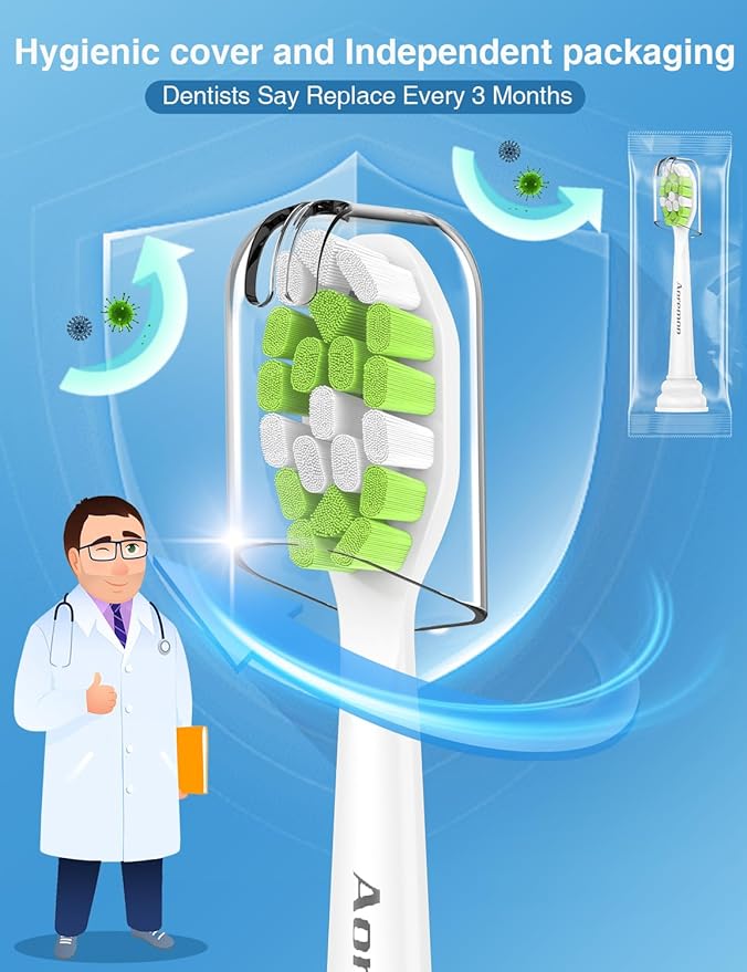 Replacement Toothbrush Heads for Philips Sonicare diamondclean Electric Toothbrush Heads Compatible with Sonicare 4100 5100 5300 6100 c2 c1 c3 w Snap-on Electric Tooth Brush Handle, 8 Count, White