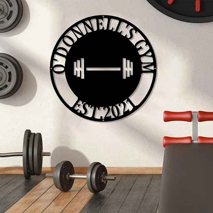 Luxury Personalized Home Gym Metal Sign, Gym Decor, Workout Room Sign-StrideForce Fitness