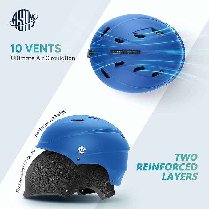 VANRORA Ski Helmet, Snowboard Helmet for Men & Women, Climate Control Venting, Dial Fit, Goggles Compatible, Removable Fleece Liner and Ear Pads, Safety-Certified-StrideForce Fitness