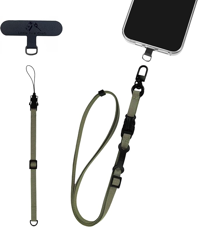 Cell Phone Strap Adjustable Wrist Strap Crossbody Cellphone Holder Extra Long Phone Lanyard Wrist Lanyard (Army Green)-StrideForce Fitness