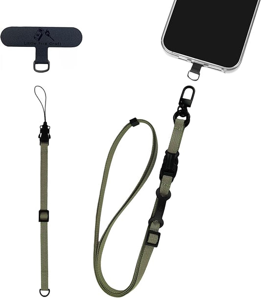 Cell Phone Strap Adjustable Wrist Strap Crossbody Cellphone Holder Extra Long Phone Lanyard Wrist Lanyard (Army Green)-StrideForce Fitness