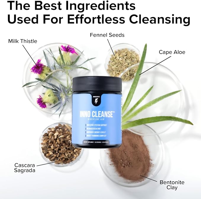 Inno Cleanse - Waist Trimming Complex | Digestive System Support & Aid | Reduced Bloating | Improves Energy Levels | Gluten Free, Vegan Friendly-StrideForce Fitness