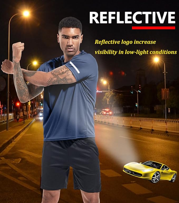 Boyzn 1, 3, 5 or 7 Pack Men's Workout Running Shirts, Dry Fit Moisture Wicking T-Shirt, Gym Athletic Short Sleeve Tee Shirts-StrideForce Fitness