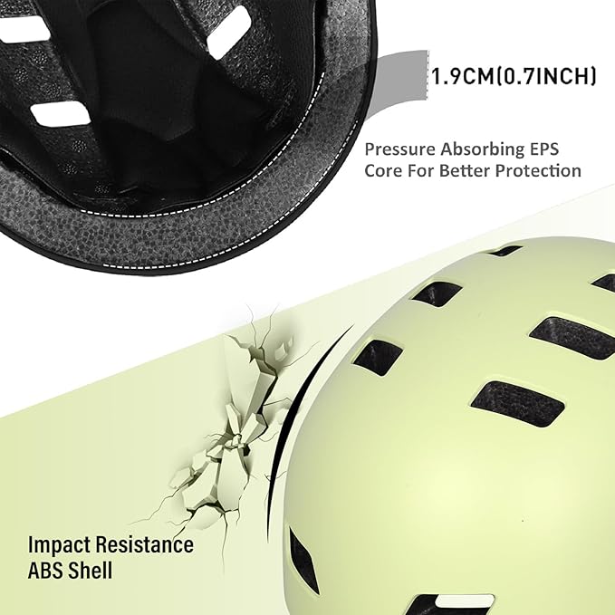 Bike Helmet 3 Sizes for Teenager Kids Youth Adults,Bavilk Skateboard Helmet Adjustable Multi-Sport Bicycle Cycling Scooter Roller Skate Inline Skating Rollerblading for Girls Boys Women Men Teen-StrideForce Fitness