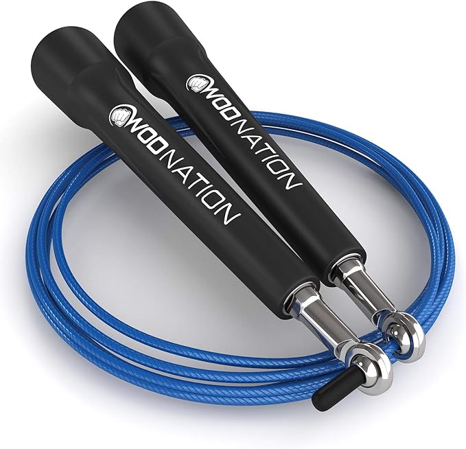 WOD Nation Adjustable Speed Jump Rope For Men, Women & Children - Blazing Fast Fitness Skipping Rope Perfect for Boxing, MMA, Endurance-StrideForce Fitness