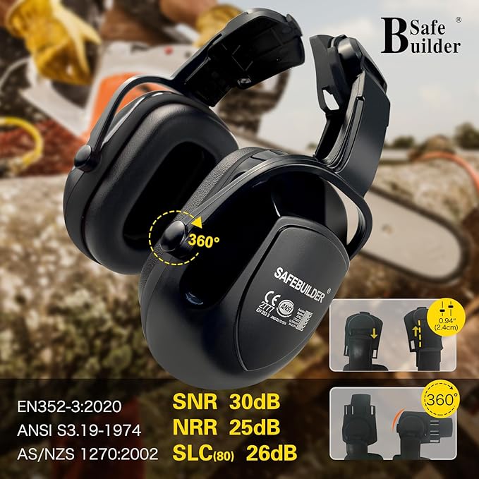 Forestry Safety Helmet with Build-in Visor Mesh Face Shield Ear Muffs 4 in 1 Chainsaw Safety Hard Hats-StrideForce Fitness