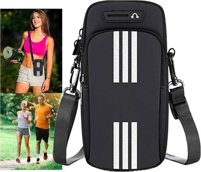 Running Armband, Cell Phone Purse Small Crossbody Bags for Women Men Kids Pouch for iPhone 15/14/13 pro/Plus/xs/xr/xs max, Galaxy S22 Ultra and More-StrideForce Fitness