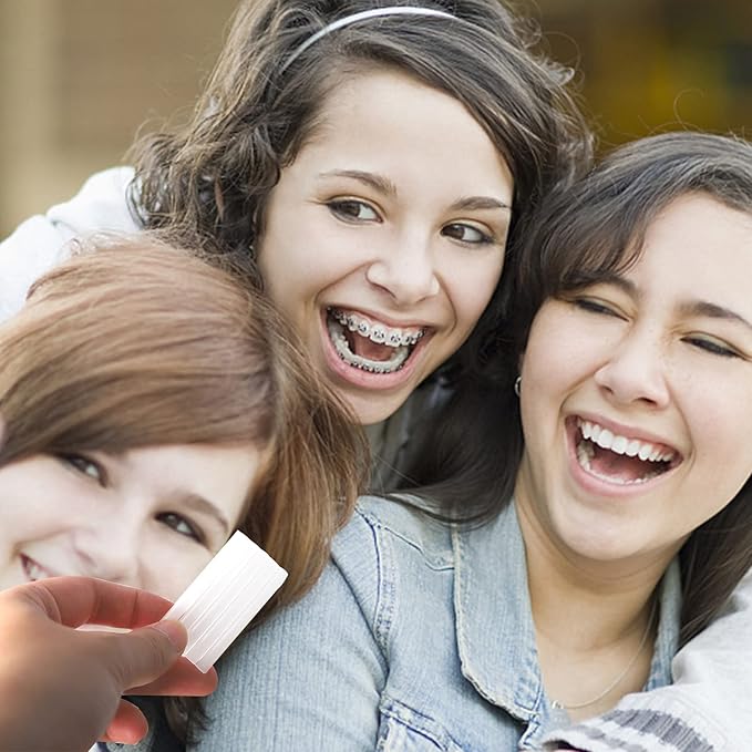 MorTime 12 PACK Braces Wax Dental Wax with Colorful Storage Cases, 60 Orthodontic Wax Strips for Braces Aligners Wearer