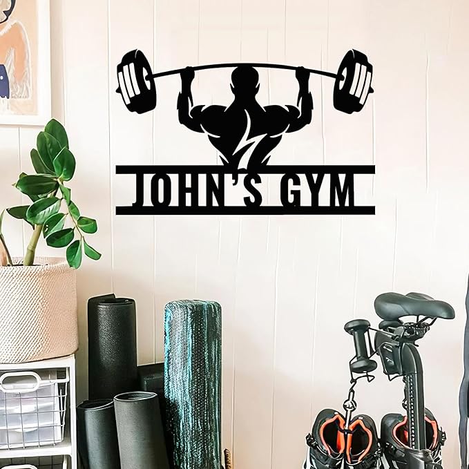 Luxury Personalized Gym Metal Sign, Custom Home Gym Decorations, Gifts for Fitness Lovers, Workout Room Decor, Gym Signs, Christmas Gifts 6-StrideForce Fitness