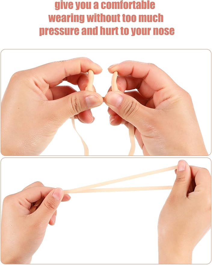 7 Pieces Swimming Nose Clip Silicone Nose Plug Protector with Elastic Rope for Kids and Adults Swimming Using-StrideForce Fitness