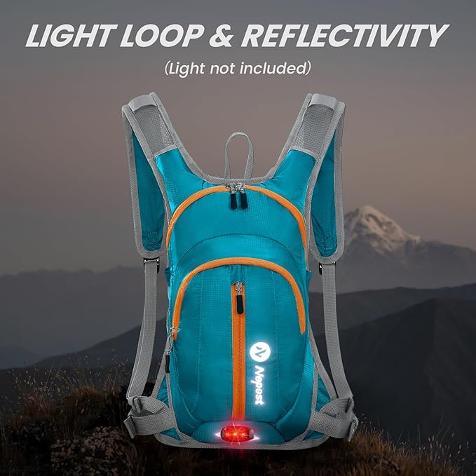Nepest Hydration Pack Backpack for Women & Men, Lightweight Water Backpack with 2L Water Bladder for Hiking Cycling Running Biking-StrideForce Fitness