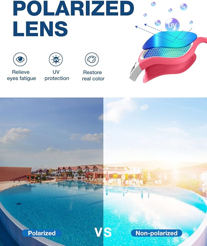 ZIONOR G1 Polarized Swimming Goggles for Unisex Adult Women Anti Fog 100% Anti UV Diving Goggles-StrideForce Fitness