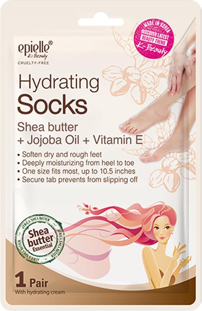 Epielle Hydrating & Moisturizing Hand & Foot Masks 12 Pairs, Relieve and Soften Dry Hands & Cracked Heels with Shea Butter & Sunflower Seed Oil, Korean Skin Care, Spa Set, Self Care Gifts for Women-StrideForce Fitness