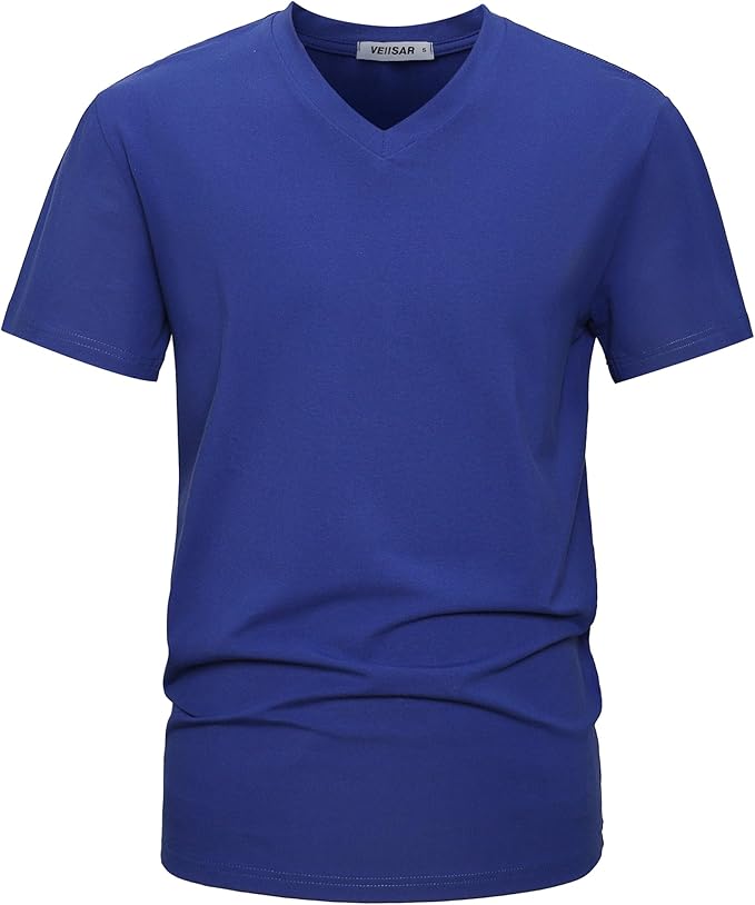 VEIISAR Premium V Neck T Shirts for Men - Modern Fitted Tees Vneck Undershirts-StrideForce Fitness