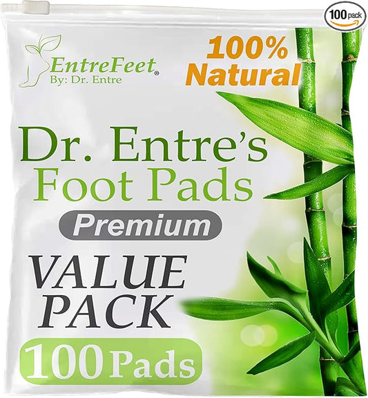 Dr. Entre's Value Pack Foot Pads: Premium Value Pads to Feel Better, Sleep Better & Relieve Stress | 100 Pack of Effective & Natural Foot Patches-StrideForce Fitness