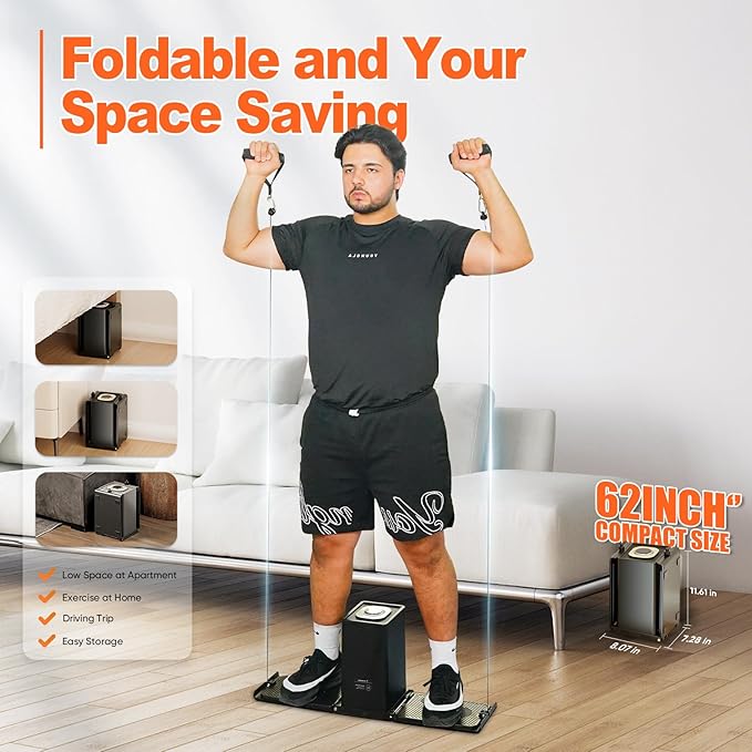 SR3 Smart Home Gym，Portable & Foldable Strength Training Cube Machine for Full Body Workouts，All-in-One Resistance Training Fitness Equipment for Home Use-StrideForce Fitness