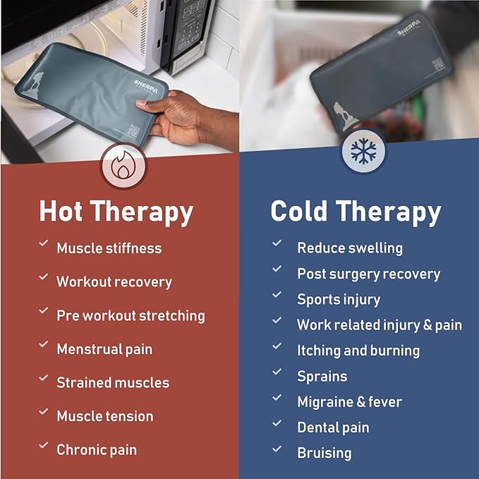 Large Ice Packs for Injuries Reusable - Soft Gel Hot and Cold Packs for Injuries, Hip, Shoulder, Back Pain Relief - 12" x 15" - Purple-StrideForce Fitness